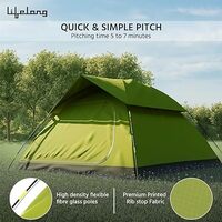 Lifelong Tent for Camping - Portable Camping Tent for Adults -Foldable Tent House for Camping - Waterproof Dome Tent for Hiking, Travelling, Trekking -Outdoor Tent with Air Ventilation for 3-4 Persons