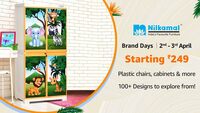Nilkamal Brand Days  (2nd -3rd April) Plastic Chairs, Cabinets & More starting from Rs.249 + Bank offers 
