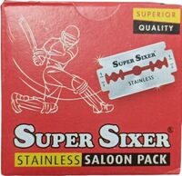 Super Sixer Premium Double Edge 150 Razor Blades (50 In 1) (Pack Of 3) Saloon Pack