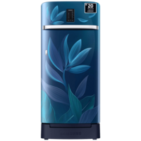 SAMSUNG 189 Litres 5 Star Direct Cool Single Door Refrigerator with Base Stand Drawer (RR21C2F259UHL, Paradise Bloom Blue)