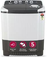 LG 7 kg 5 Star with Wind Jet Dry, Collar Scrubber and Rust Free Plastic Base Semi Automatic Top Load Washing Machine Grey, White  (P7020NGAZ)