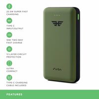 URBN 20000 mAh Lithium_Polymer 22.5W Super Fast Charging Ultra Compact Power Bank