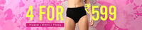 Clovia 4 panties for ₹599