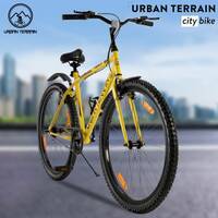 Urban Terrain Rio Cycles UT7002S27.5 27.5 T Hybrid Cycle/City Bike  (Single Speed, Yellow, Black)