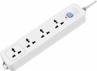Gongniu Bull Extension Board (White, 1.5 M Wire, 2500W) 4 Socket, 1 Switch
