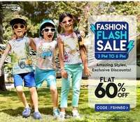 Firstcry Fashion Flash Sale - Flat 60% OFF [3 - 6 PM]