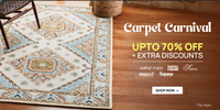 Pepperfry-Up to 70% Off + 20% Cash off on Carpets 