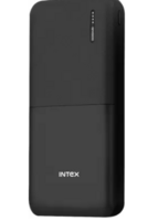 Intex 10000 mAh 12 W Power Bank (Coal Black, Lithium Polymer, Fast Charging for Mobile)