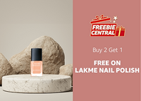 Get 2 for the price of 1 on Lakme Nail Polish 