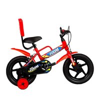 Hero Zoom 14T Single Speed Cycle For Kids With Training Wheels, Mudguard And Back Support