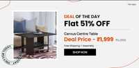 Pepperfry: Deal of the Day - Cervus Centre Table in Wenge Finish, By Crystal Furnitech
