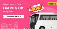 Flipkart Bus Booking - Flat 15% off upto Rs 200 + extra 5% of with supercoins on all Bus booking