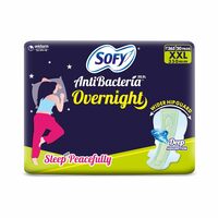 Sofy Anti Bacteria Overnight Extra Long Sanitary Pads, XX-Large, Pack of 20 [Apply ₹50 off coupon]