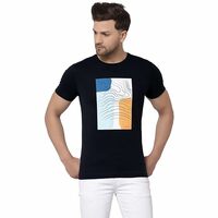 Red Tape Men Navy Printed T-Shirt