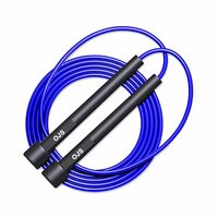 OJS Skipping Rope for Men and Women Jumping Rope With Adjustable Height Speed Skipping Rope for Exercise, Gym, Sports Fitness Adjustable Jump Rope (BLUE)