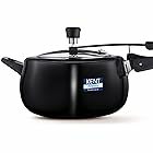KENT Hard Anodised 3 Litre Pressure Cooker with SS Inner Lid | 3.25 mm Thick Base | Non Reactive, Non Toxic & Non Staining Food Grade Surface | Long Lasting Sealing Gasket | Induction Friendly | Black