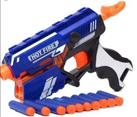 Jack Royal Storm Hot Fire Soft Bullet Gun Toy with 10 Safe Soft Foam Bullets, Fun Target Shooting Battle Fight Game for Kids Boys (Storm- Hot Fire)