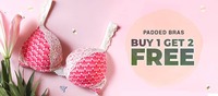Clovia Flash Sale - Buy 1 Get 2 Free on Padded Bras