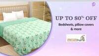 Upto 80% off on Bedsheets Pillow Covers + Bank Offers