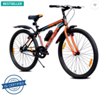 LEADER Spyder MTB Cycle/Bike with Complete Accessories 27.5 T Mountain Cycle(Single Speed, Black, Orange)