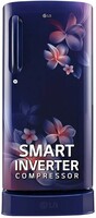 LG 185 L 5 Star Inverter Direct-Cool Single Door Refrigerator (GL-D201ABPU, Blue Plumeria, Fast Ice Making, Base stand with drawer)