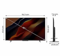 Hisense 108 cm (43 inches) Bezelless Series 4K Ultra HD Smart LED Google TV 43A6K (Gray)