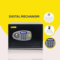 YALE YSS/250/DB2 Electronic Safe Locker for Home, Office, & Hotels | Digital Locker with Pin Code Access,Emergency Key | Intrusion Alarm System | 16mm Anti Saw Locking Bolts (16.3 Litres, Black)