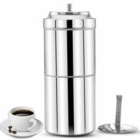  AADHIK Stainless Steel Filter Coffee Maker Big Size,6-8 cups, 400 ml 