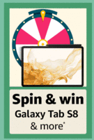 Amazon Spin and Win Galaxy Tab S8 & more