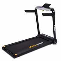 AGARO Gravity Motorised Foldable Treadmill, Powerful 2.0HP(4HP Peak), 90% Pre Installed, Max 115Kg User Weight, Max Speed 15Km/Hr, LED Touch Interactive Display, Bluetooth Speaker Enabled,Black