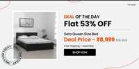 Pepperfry Deal of The Day: Seto Queen Size Bed in Wenge finish