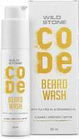 Wild Stone CODE Beard Wash for Men for Clean, Soft & Smooth Beard, 50 ml| Hydrates and Conditions your Beard |