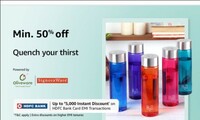 Amazon - Min 50% Off Water bottles - Quench Your Thirst Brands like Signoware - Oliveware & More + Bank offers