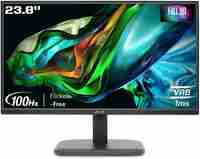 Acer 23.8 inch Full HD IPS Panel with-Visioncare, VGA, HDMI, Ergonomic Stand, Flicker-Free Monitor (EK240Y)