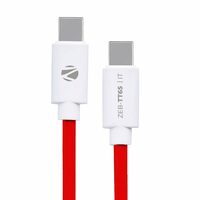 ZEBRONICS TT65 Type C charging cable (Red+White)