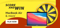 Score and Win MacBook Air & more* | Amazon Funzone
