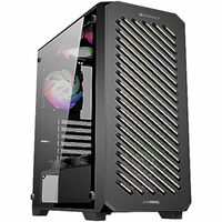 ZEBRONICS VOXEL Mid-Tower Premium Gaming Cabinet, ATX, ARGB Rear Fan, LED Control Switch, Tempered Glass Panel, USB 3.0, 360mm Front or 240mm Top AIO Cooler Support with Top & Bottom Dust Filter Style Name