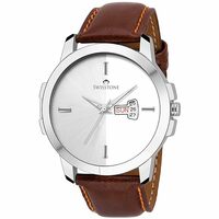SWISSTONE WT385 Leather Strap Analog Wrist Watch for Men