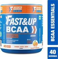 FAST&UP BCAA Supplement- Pre/Post & Intra Workout Supplement For Muscle Recovery&Endurance BCAA  (315 g, Orange)