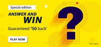 Amazon Special Edition Quiz Ans to Get Guaranteed Rs.50 cashback coupon (User Specific)