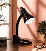Dynamic Black Adjustable Study Lamp With Aluminum Base
