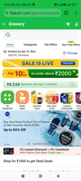 Flipkart grocery supermarket 10% instant discount + bank offers