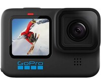 GoPro Hero 10 Waterproof with Front LCD and Touch Rear Screens, 5.3K60 Ultra HD Video, 1080p Live Streaming, Webcam, Stabilization Sports and Action Camera