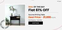 Pepperfry Deal of the Day: Suzume Writing Table in Wenge Colour with Drawer