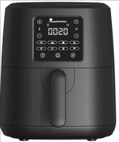 BERGNER Masterpro Air Fryer, 1500 W, 4 Liter, Cool Touch Housing, 360 Degree Airflow Technology, 8 Preset Cooking Menu, Basket With Nonstick Coating, Black