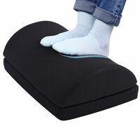 E-COSMOS Adjustable Foot Rest for Added Height Ergonomic Footrest Under Desk with Non-Slip Bottom Orthopedic Legrest Adjustable Two Height for Office Chair Desk Gaming Home Travel Versatile Footstool (Black)