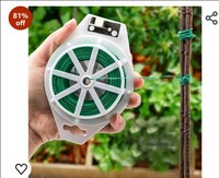  TASMAX Twist and tie Wire Cutter 50 MTR Tying Thread Garden Tools stem Support for Plants Plastic Twist Tie Wire Spool with Cutter for Garden Yard Plant Gardening Twine Green tie Planting Accessories 