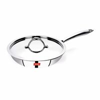 Sumeet Cook Smart TriPly SAS (Steel-Aluminium-Steel - 3 Layers) Fry Pan with Lid - 1.9 LTR - 24Cm