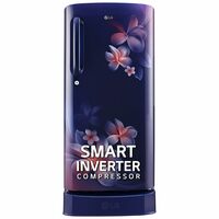 LG 185 L 5 Star Inverter Direct-Cool Single Door Refrigerator [Blue Plumeria]