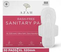 AZAH Rash-Free Clinically Tested | Super Saver Pack | Heavy & Overnight Flow Size-XL Sanitary Pad (Pack of 30)
